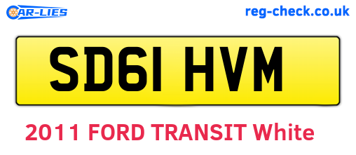 SD61HVM are the vehicle registration plates.