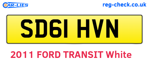 SD61HVN are the vehicle registration plates.