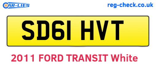 SD61HVT are the vehicle registration plates.