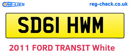 SD61HWM are the vehicle registration plates.