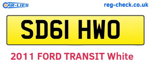 SD61HWO are the vehicle registration plates.
