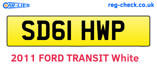 SD61HWP are the vehicle registration plates.