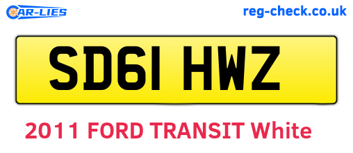 SD61HWZ are the vehicle registration plates.
