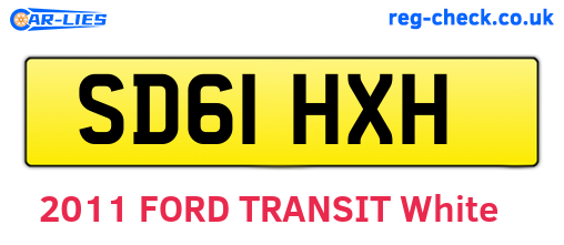 SD61HXH are the vehicle registration plates.