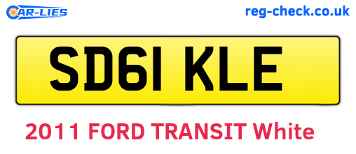 SD61KLE are the vehicle registration plates.