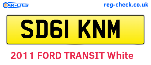 SD61KNM are the vehicle registration plates.