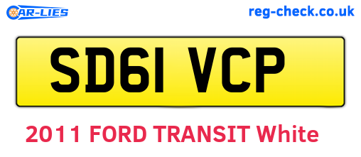 SD61VCP are the vehicle registration plates.