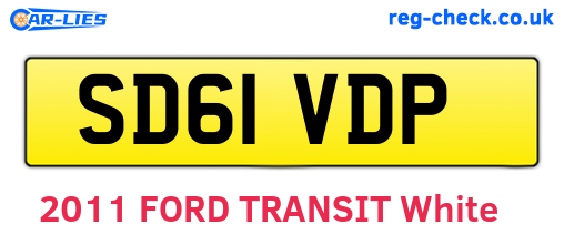 SD61VDP are the vehicle registration plates.