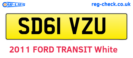 SD61VZU are the vehicle registration plates.