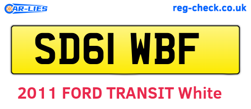 SD61WBF are the vehicle registration plates.