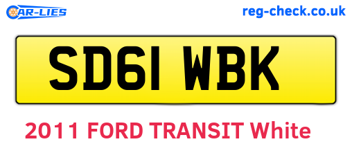 SD61WBK are the vehicle registration plates.