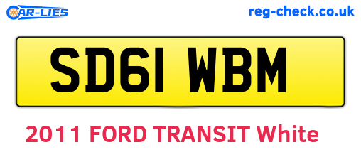 SD61WBM are the vehicle registration plates.