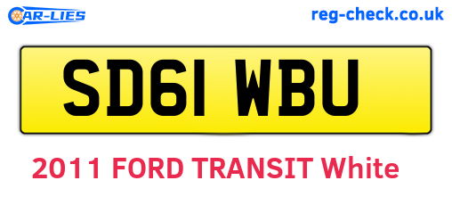 SD61WBU are the vehicle registration plates.