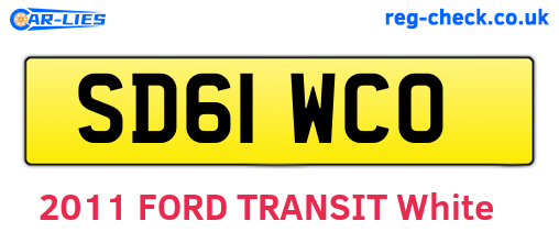 SD61WCO are the vehicle registration plates.
