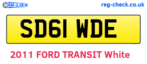 SD61WDE are the vehicle registration plates.