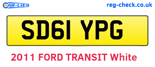 SD61YPG are the vehicle registration plates.