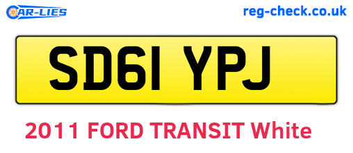 SD61YPJ are the vehicle registration plates.