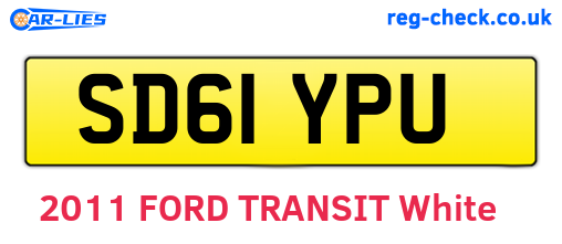 SD61YPU are the vehicle registration plates.