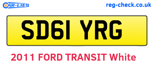 SD61YRG are the vehicle registration plates.
