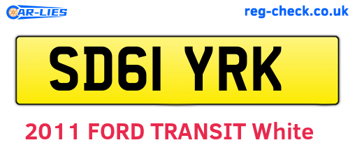 SD61YRK are the vehicle registration plates.