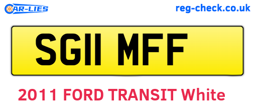SG11MFF are the vehicle registration plates.