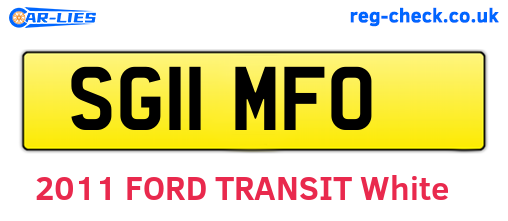 SG11MFO are the vehicle registration plates.