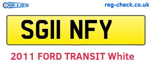 SG11NFY are the vehicle registration plates.