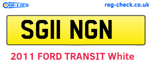 SG11NGN are the vehicle registration plates.