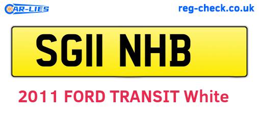 SG11NHB are the vehicle registration plates.
