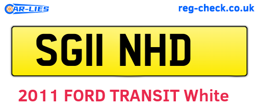 SG11NHD are the vehicle registration plates.