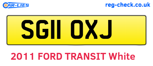 SG11OXJ are the vehicle registration plates.