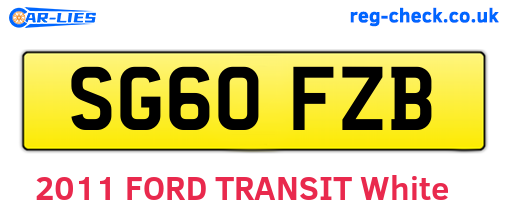 SG60FZB are the vehicle registration plates.
