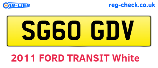 SG60GDV are the vehicle registration plates.