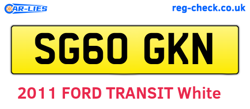 SG60GKN are the vehicle registration plates.