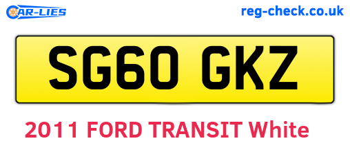 SG60GKZ are the vehicle registration plates.