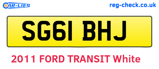 SG61BHJ are the vehicle registration plates.