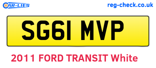 SG61MVP are the vehicle registration plates.