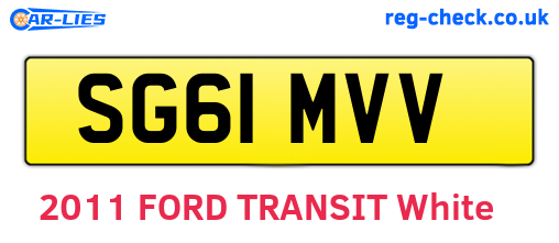 SG61MVV are the vehicle registration plates.