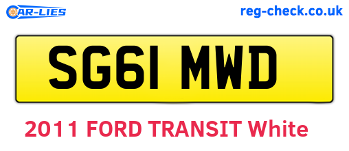 SG61MWD are the vehicle registration plates.