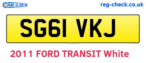 SG61VKJ are the vehicle registration plates.