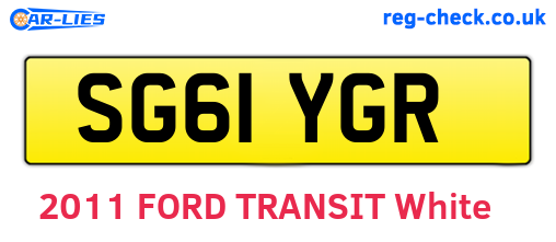 SG61YGR are the vehicle registration plates.