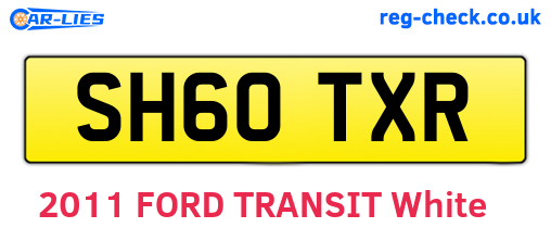 SH60TXR are the vehicle registration plates.