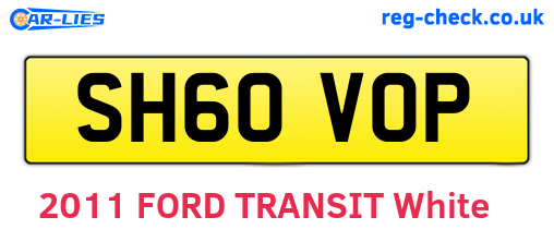 SH60VOP are the vehicle registration plates.