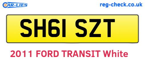 SH61SZT are the vehicle registration plates.
