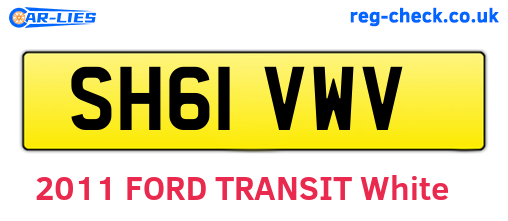 SH61VWV are the vehicle registration plates.