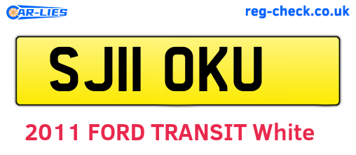 SJ11OKU are the vehicle registration plates.