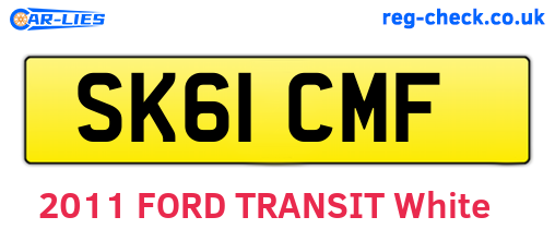SK61CMF are the vehicle registration plates.