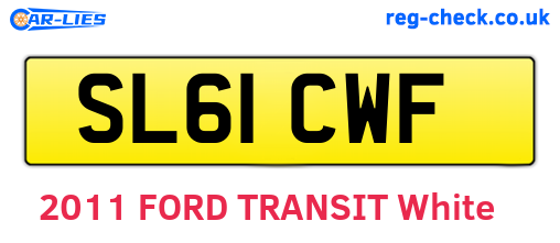 SL61CWF are the vehicle registration plates.