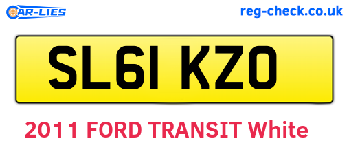 SL61KZO are the vehicle registration plates.