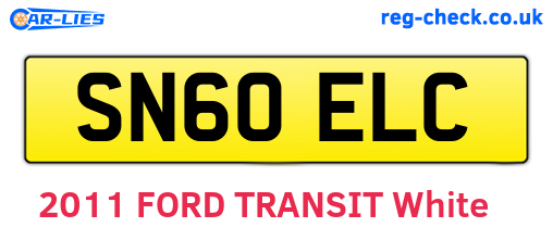 SN60ELC are the vehicle registration plates.